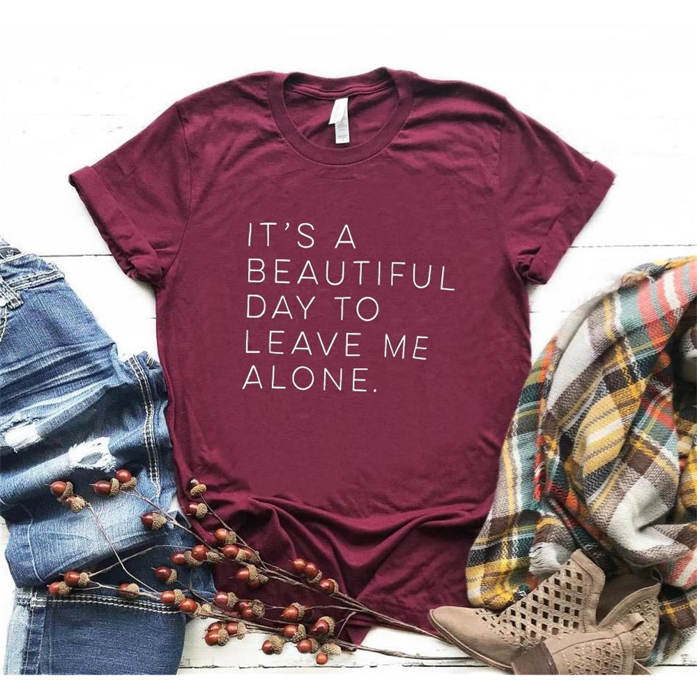 Let Me Be Alone Ladies T-Shirt