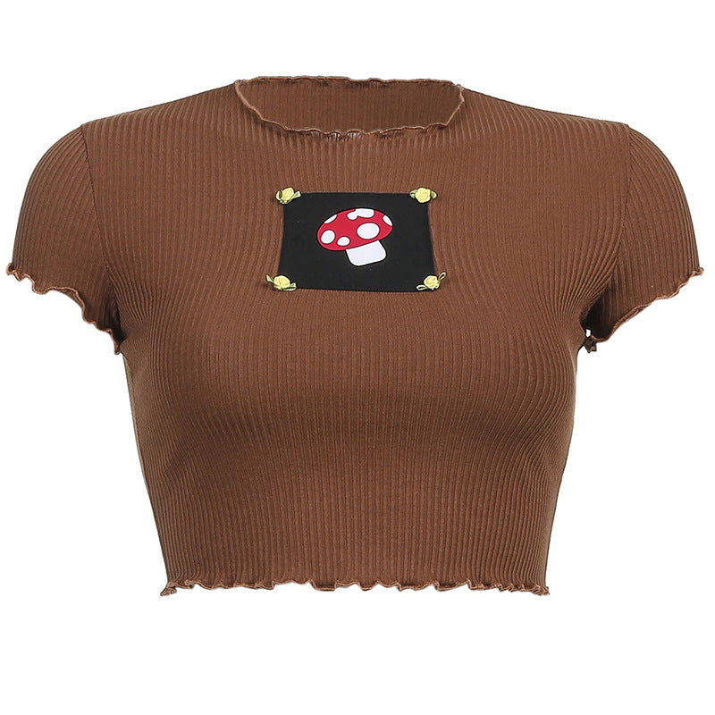 Cropped Mushroom Tee